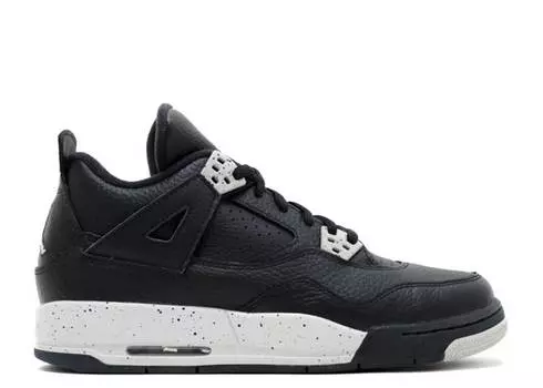 Кроссовки AIR JORDAN 4 RETRO BG 'OREO', черный