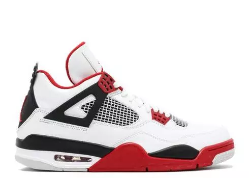 Кроссовки AIR JORDAN 4 RETRO 'FIRE RED' 2012, белый