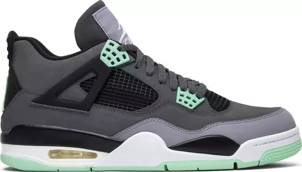 Кроссовки Air Jordan 4 Retro Green Glow, серый