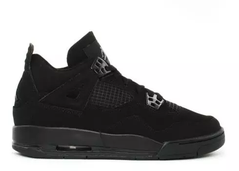 Кроссовки AIR JORDAN 4 RETRO GS 'BLACK CAT' 2006, черный