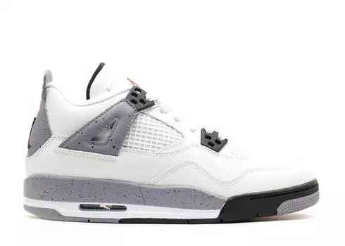 Кроссовки AIR JORDAN 4 RETRO GS 'CEMENT' 2012, белый