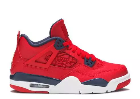 Кроссовки AIR JORDAN 4 RETRO GS 'FIBA', красный