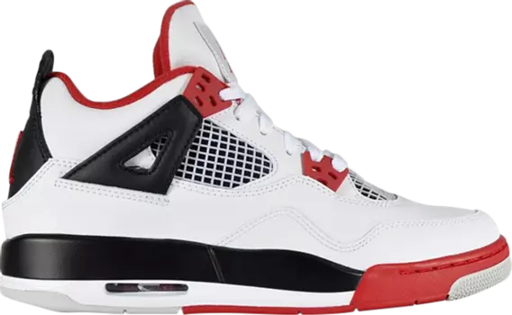 Кроссовки Air Jordan 4 Retro GS Fire Red 2012, белый