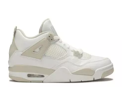 Кроссовки AIR JORDAN 4 RETRO GS 'LINEN', белый