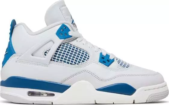 Кроссовки Air Jordan 4 Retro GS 'Military Blue' 2024, белый