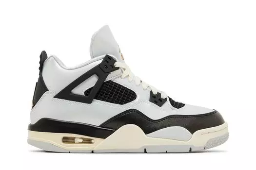Кроссовки Air Jordan 4 Retro GS Platinum Gold, серый