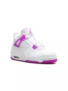 Кроссовки Air Jordan 4 Retro 'Hyper Violet' Jordan Kids, белый