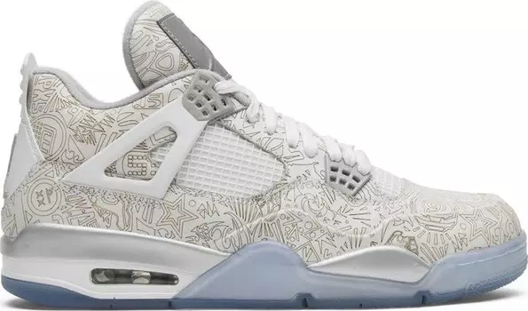 Кроссовки Air Jordan 4 Retro Laser, белый