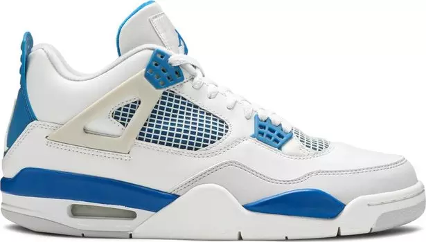 Кроссовки Air Jordan 4 Retro Military Blue 2006, белый