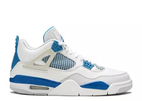Кроссовки AIR JORDAN 4 RETRO 'MILITARY BLUE' 2006, белый