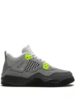 Кроссовки Air Jordan 4 Retro Neon Jordan Kids, серый