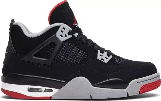 Кроссовки Air Jordan 4 Retro OG GS Bred 2019, черный