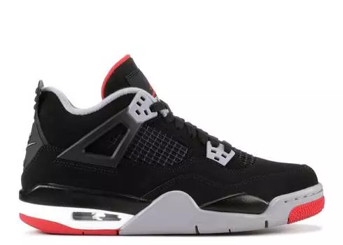Кроссовки AIR JORDAN 4 RETRO OG GS 'BRED' 2019, черный