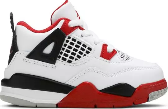 Кроссовки Air Jordan 4 Retro OG TD Fire Red 2020, белый