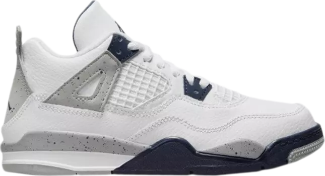 Кроссовки Air Jordan 4 Retro PS Midnight Navy, белый