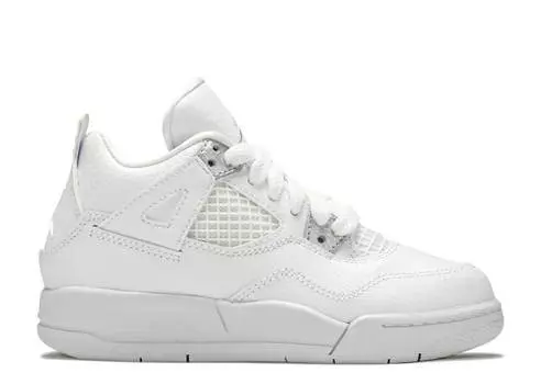 Кроссовки AIR JORDAN 4 RETRO PS 'PURE MONEY', белый