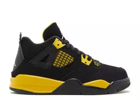 Кроссовки Air Jordan 4 Retro PS 'Thunder' 2023, черный (Размер 27 RU)