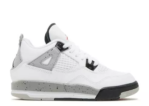 Кроссовки AIR JORDAN 4 RETRO PS 'WHITE CEMENT', белый