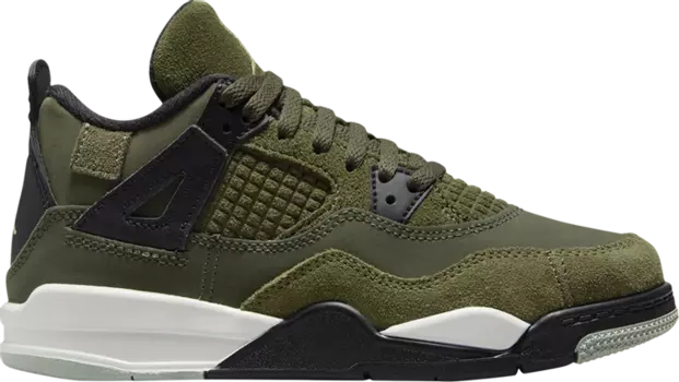 Кроссовки Air Jordan 4 Retro SE PS 'Craft - Olive', зеленый