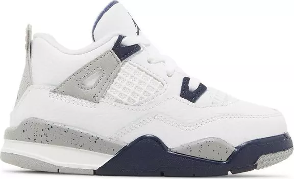 Кроссовки Air Jordan 4 Retro TD Midnight Navy, белый