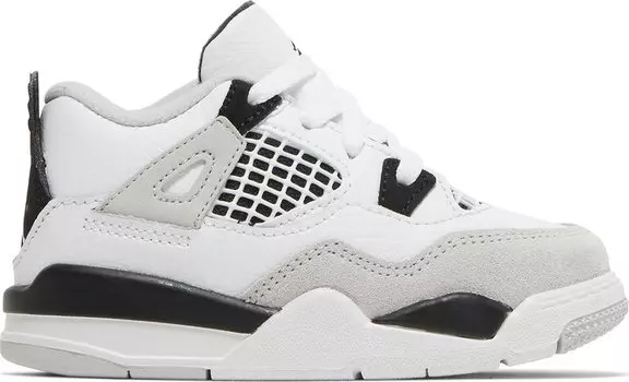 Кроссовки Air Jordan 4 Retro TD Military Black, белый