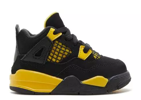 Кроссовки AIR JORDAN 4 RETRO TD 'THUNDER' 2023, черный