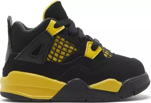Кроссовки Air Jordan 4 Retro TD 'Thunder' 2023, черный