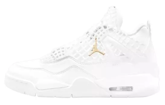 Кроссовки Air Jordan 4 Vintage Basketball Shoes Women's Mid-top White, белый