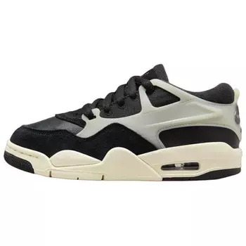 Кроссовки Air Jordan 4 Vintage Basketball Shoes Men Low-top Black/White/Red, черный/белый/красный