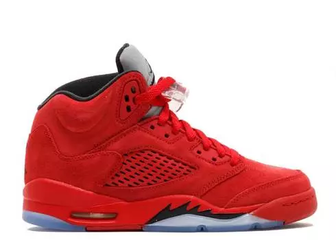 Кроссовки AIR JORDAN 5 RETRO BG 'RED SUEDE', красный