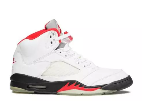 Кроссовки AIR JORDAN 5 RETRO 'FIRE RED' 2000, белый