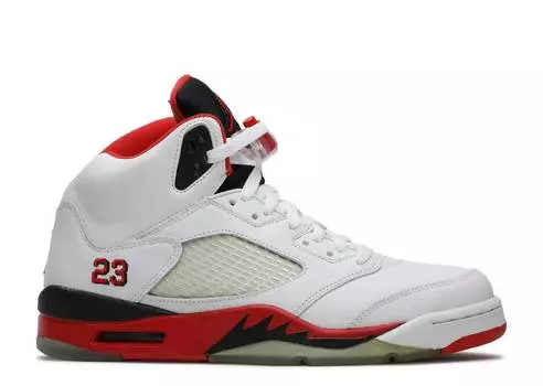 Кроссовки AIR JORDAN 5 RETRO 'FIRE RED' 2006, белый
