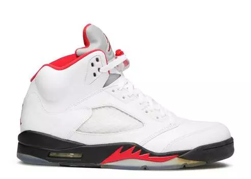 Кроссовки AIR JORDAN 5 RETRO 'FIRE RED' 2013, белый