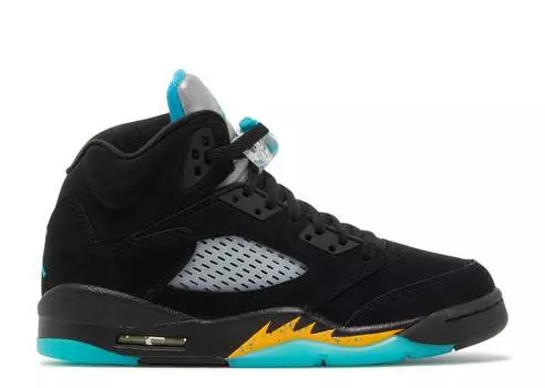 Кроссовки AIR JORDAN 5 RETRO GS 'AQUA', черный
