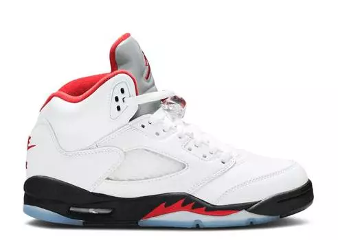 Кроссовки AIR JORDAN 5 RETRO GS 'FIRE RED' 2020, белый