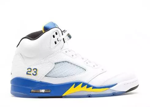 Кроссовки AIR JORDAN 5 RETRO 'LANEY' 2013, белый