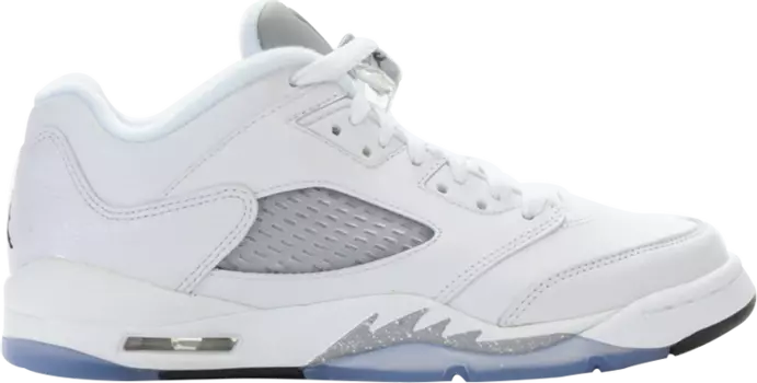 Кроссовки Air Jordan 5 Retro Low GS White Wolf Grey, белый