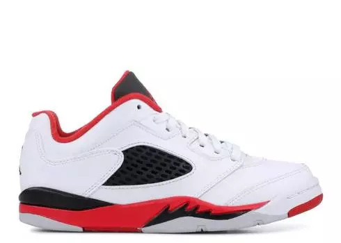 Кроссовки AIR JORDAN 5 RETRO LOW PS 'FIRE RED', белый