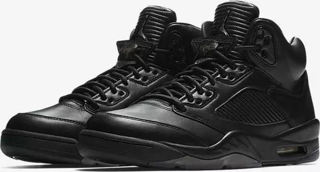 Кроссовки Air Jordan 5 Retro Premium Triple Black, черный