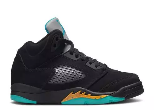Кроссовки AIR JORDAN 5 RETRO PS 'AQUA', черный