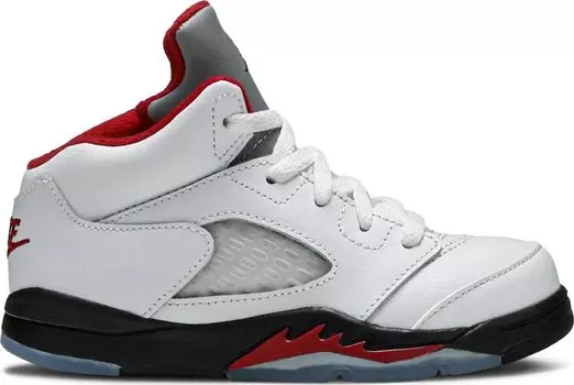 Кроссовки Air Jordan 5 Retro TD Fire Red 2020, белый