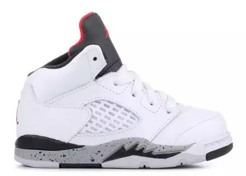Кроссовки AIR JORDAN 5 RETRO TD 'WHITE', белый