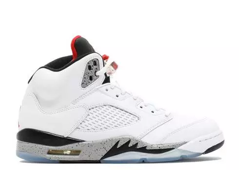 Кроссовки AIR JORDAN 5 RETRO 'WHITE CEMENT', белый