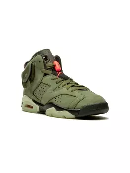 Кроссовки Air Jordan 6 GS из коллаборации с Travis Scott Jordan Kids, зеленый