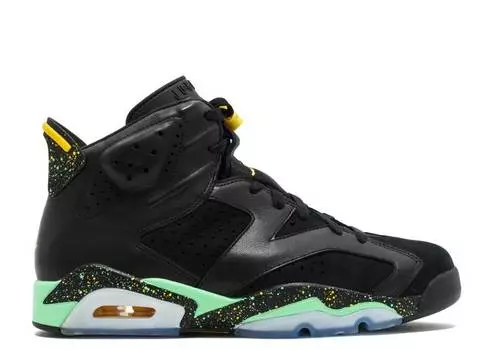Кроссовки AIR JORDAN 6 RETRO 'BRAZIL PACK', черный