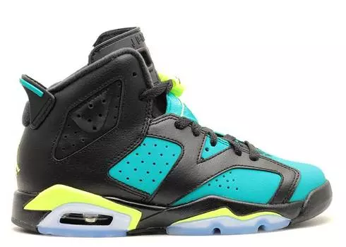 Кроссовки AIR JORDAN 6 RETRO GG 'TURBO GREEN', черный