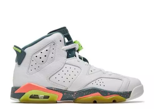 Кроссовки AIR JORDAN 6 RETRO GS 'BRIGHT MANGO', белый