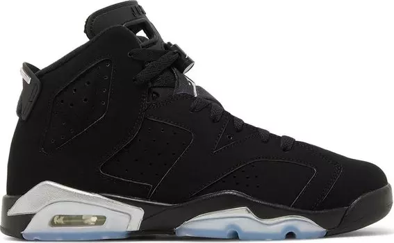 Кроссовки Air Jordan 6 Retro GS Chrome, черный