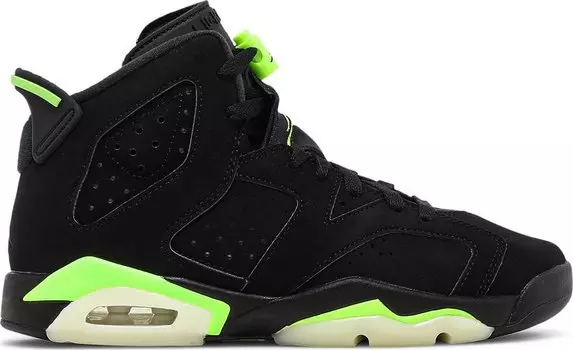 Кроссовки Air Jordan 6 Retro GS Electric Green, черный
