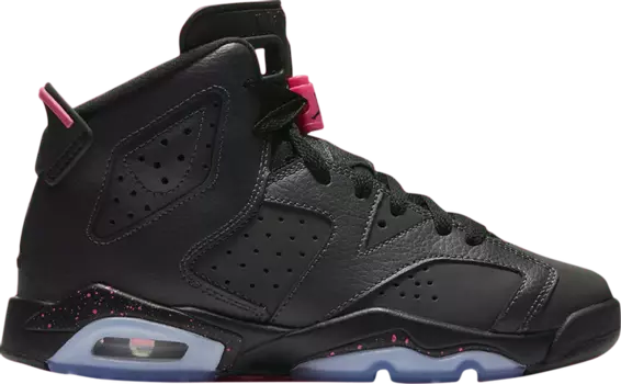 Кроссовки Air Jordan 6 Retro GS Hyper Pink, черный